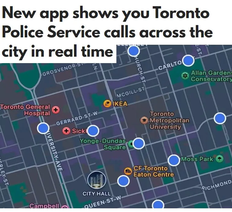 保命工具！多伦多“实时犯罪地图” 上线，警方实时数据，避开罪案现场，避免被误伤，安全吃瓜！